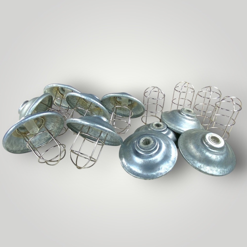 6 Metal Lantern String‎ Light Covers Industrial Style PLUS 4 for Parts or Crafts